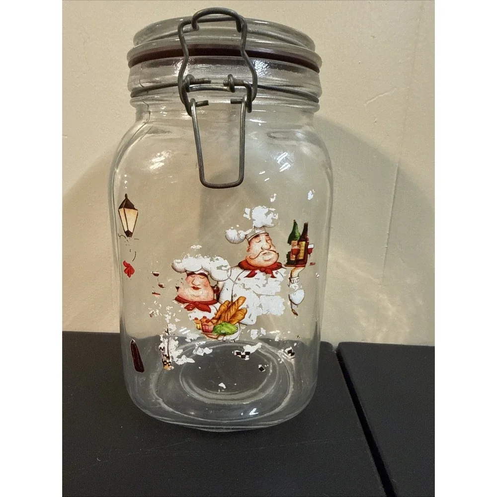 Happy French Chef Vintage Canister